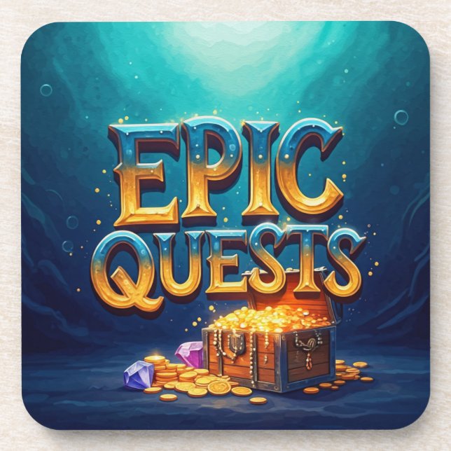 Epic Quests Getränkeuntersetzer (Vorderseite)