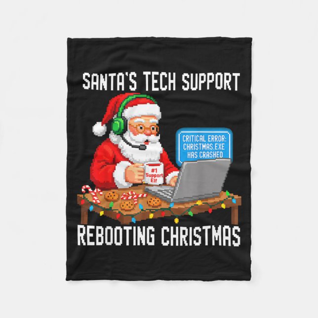 Epic Rebooting Support Tech Santa's Fleecedecke (Vorderseite)