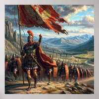 Epic Red Realistic Roman Legion Landscape
