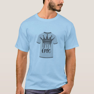 "Epic Royalty" Crown and Grunge Art T - Shirt