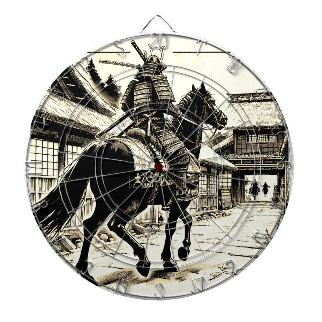 Epic Samurai Rider Manga Art Print Dartscheibe (vorne)
