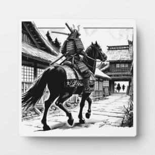 Epic Samurai Rider Manga Art Print Fotoplatte