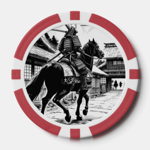 Epic Samurai Rider Manga Art Print Pokerchips
