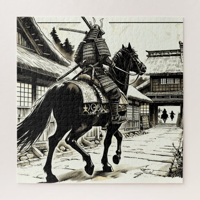 Epic Samurai Rider Manga Art Print Puzzle (Vertikal)
