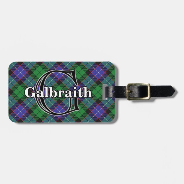 Epic Scotland Clan Galbraith Tartan Gepäckanhänger (Vorderseite horizontal)