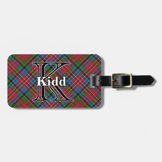 Epic Scotland Clan Kidd Tartan Gepäckanhänger (Vorderseite horizontal)
