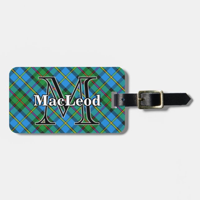 Epic Scotland Clan MacLeod von Harris Tartan Gepäckanhänger (Vorderseite horizontal)