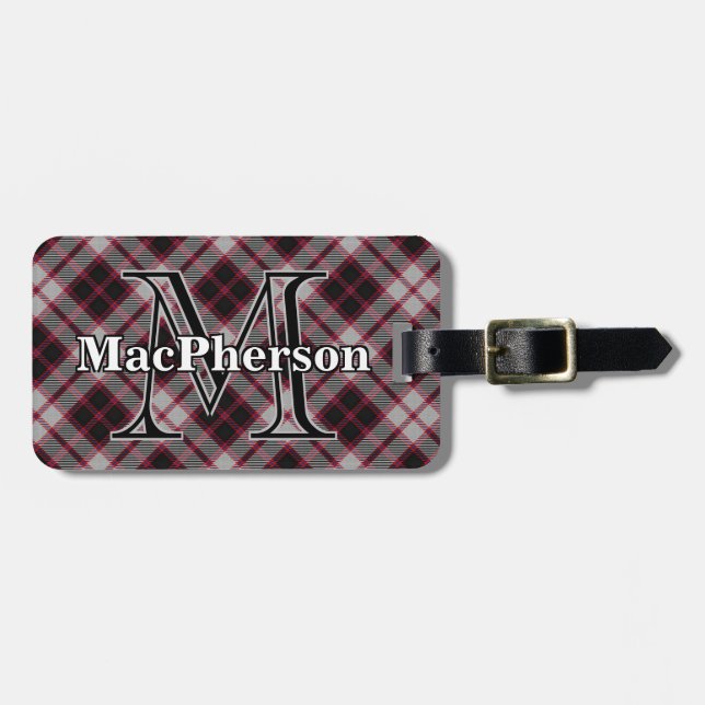 Epic Scotland Clan MacPherson Tartan Gepäckanhänger (Vorderseite horizontal)
