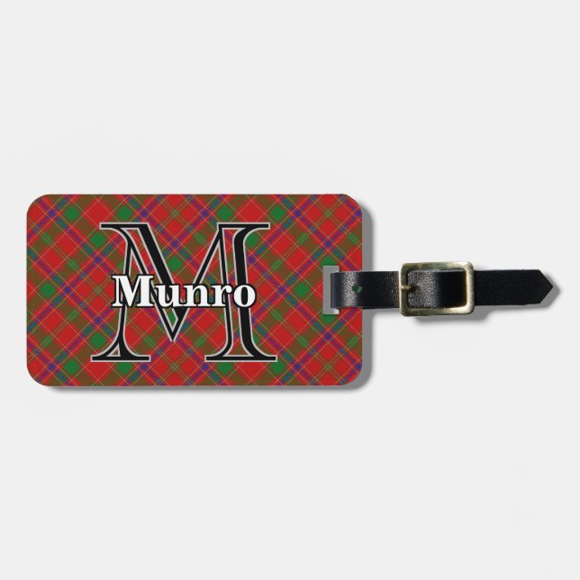 Epic Scotland Clan Munro Tartan Gepäckanhänger (Vorderseite horizontal)