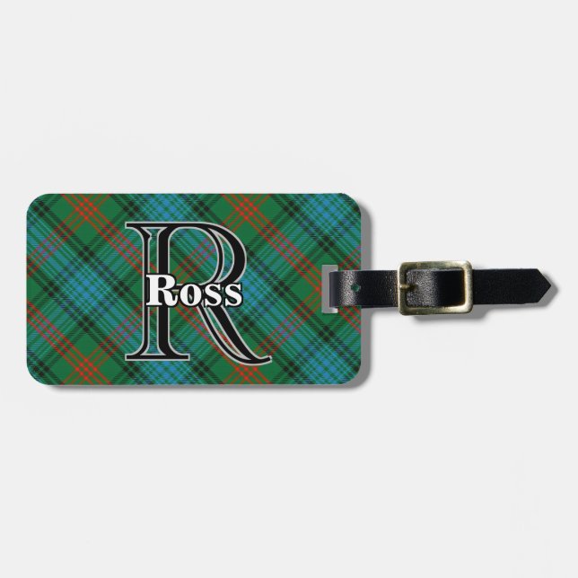 Epic Scotland Clan Ross Tartan Customize Gepäckanhänger (Vorderseite horizontal)