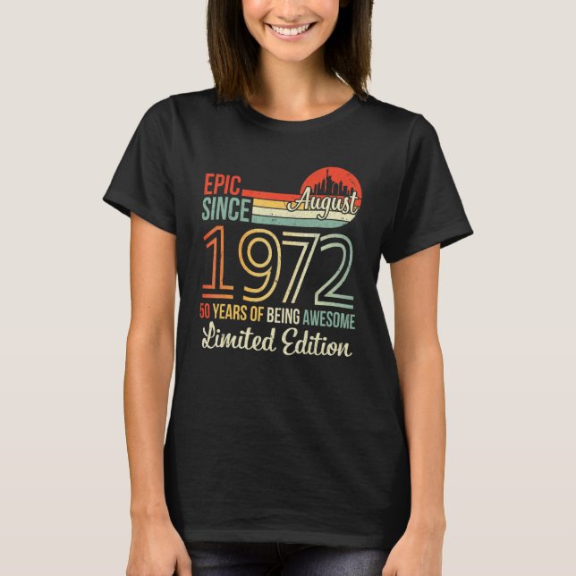Epic seit August 1972 50 Jahre Phantastisch sein T-Shirt (Vorderseite)