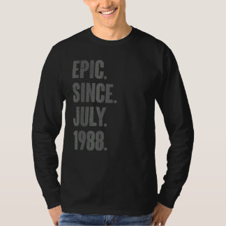Epic Seit Juli 1988 34 Jahre alt 34. Geburtstag T-Shirt