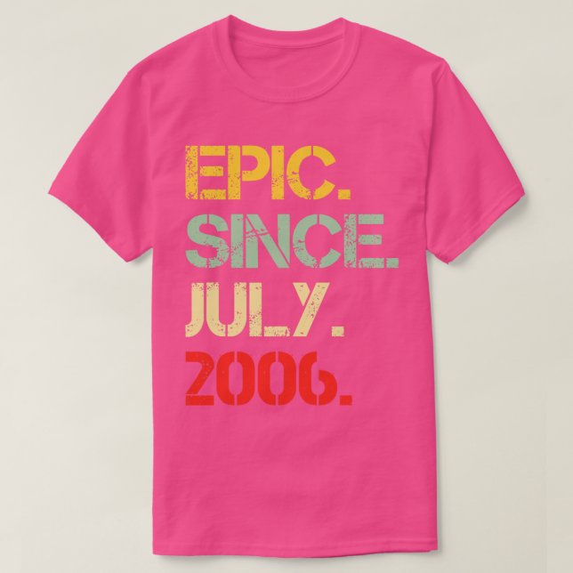 Epic seit Juli 2006 T-Shirt (Design vorne)