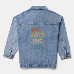 Epic Seit Juni 2004 18 Jahre alt 18. Geburtstag Jeansjacke