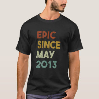 Epic Seit Mai 2013 9 Jahre Junge Mädchen 9. Geburt T-Shirt