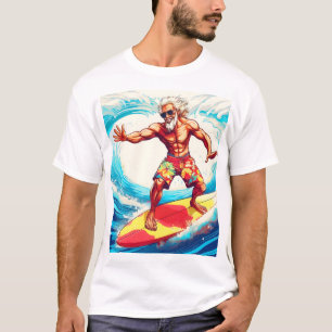 Epic Senior Surfer Riding Waves mit Style T-Shirt