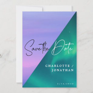 Epic Sky Save the Date Minimalistisch Wedding Einladung