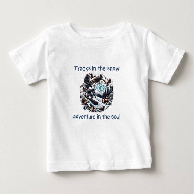 Epic Snowy Mountain Adventures and life Baby T-shirt (Vorderseite)