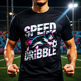 Epic Speed of Dribble Cat For Soccer Fans T-Shirt