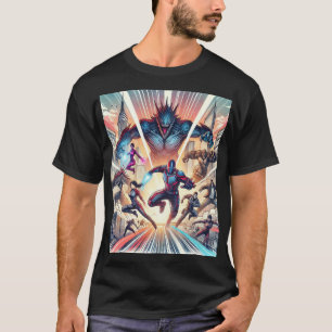 Epic Superhero Showdown T - Shirt