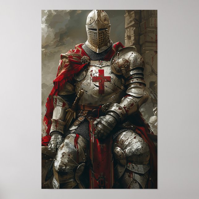 Epic Templar Knights - Hyper Realistic Poster (Vorne)
