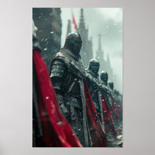 Epic Templar Knights - Hyper-realistisches Poster