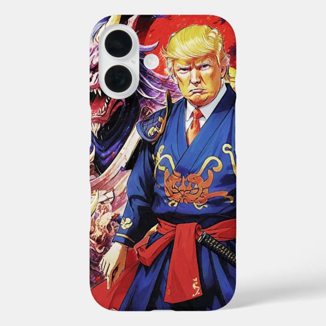 Epic Trump Samurai Anime Case-Mate iPhone Hülle (Rückseite)