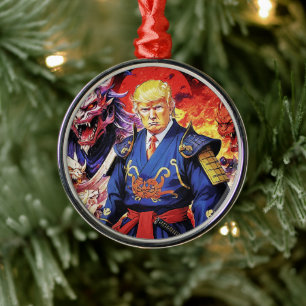 Epic Trump Samurai Anime Ornament Aus Metall