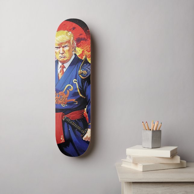 Epic Trump Samurai Anime Skateboard (Wandkunst)