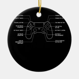 Epic Video Game Controller Settings Funny Gaming Keramik Ornament
