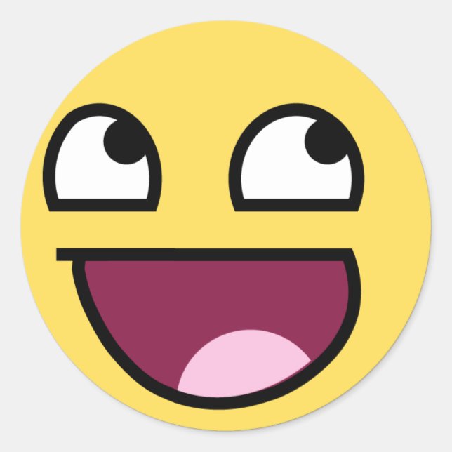 Epic Win Runder Aufkleber (Vorderseite)