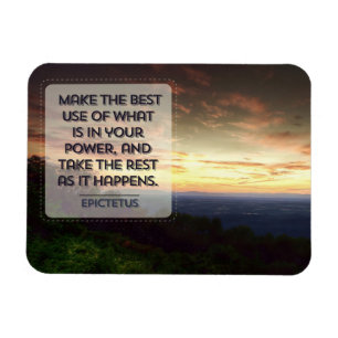 Epictetus Inspiration Zitat "Beste Verwendung" Fle Magnet