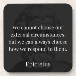 Epictetus Weisheit: Ermächtigung durch Reaktion Getränkeuntersetzer