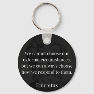 Epictetus Weisheit: Ermächtigung durch Reaktion Schlüsselanhänger
