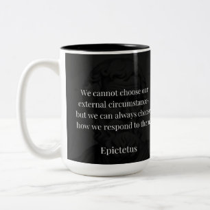 Epictetus Weisheit: Ermächtigung durch Reaktion Zweifarbige Tasse