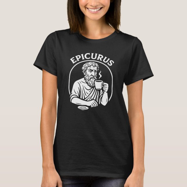 Epicurus Cup Philosophie T-Shirt (Vorderseite)