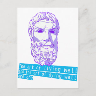 Epicurus die Lebenskunst Postkarte