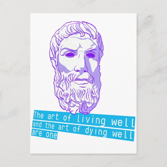 Epicurus die Lebenskunst Postkarte (Vorderseite)