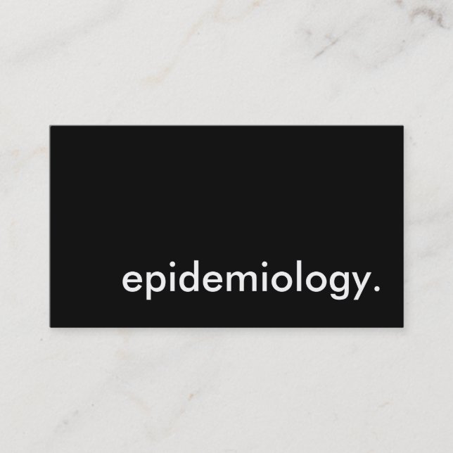 Epidemiologie. Visitenkarte (Vorderseite)