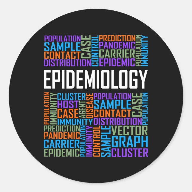 Epidemiologie Worte des Proud Epidemiologen Runder Aufkleber (Vorderseite)