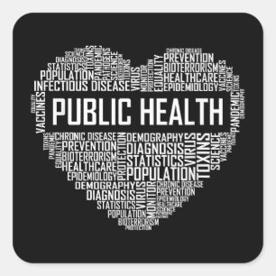 Epidemischer Mitarbeiter im Gesundheitswesen Quadratischer Aufkleber