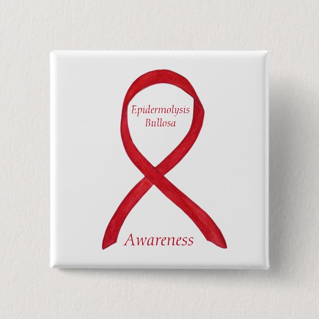 Epidermolysis Bullosse Awareness Ribbon Custom But Button (Vorderseite)