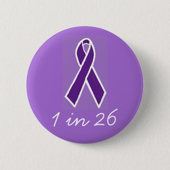 Epilepsie "1 in 26" Knopf Button (Vorderseite)