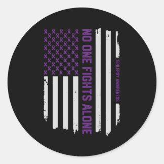 Epilepsie Awareness American Flag Epilepsy Runder Aufkleber