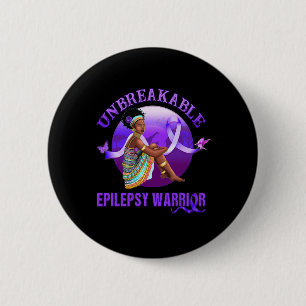 Epilepsie Awareness Black Women Unzerbrechliche Kr Button