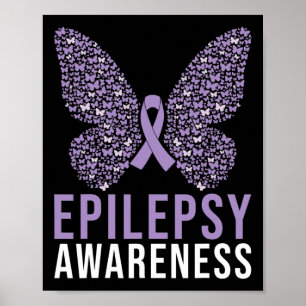 Epilepsie Awareness Butterfly Ribbon Poster