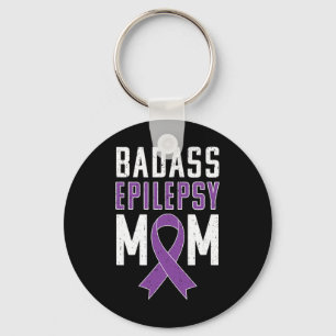 Epilepsie Awareness Byte Epilepsy Mama Lila Ribbon Schlüsselanhänger
