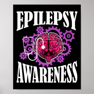 Epilepsie Awareness Diagnose Epileptic Warrior Sur Poster