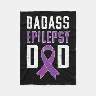Epilepsie Awareness Epilepsy Vater Lila Ribbon Fleecedecke