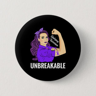 Epilepsie Awareness Epileptic Lila Ribbon Warrior Button